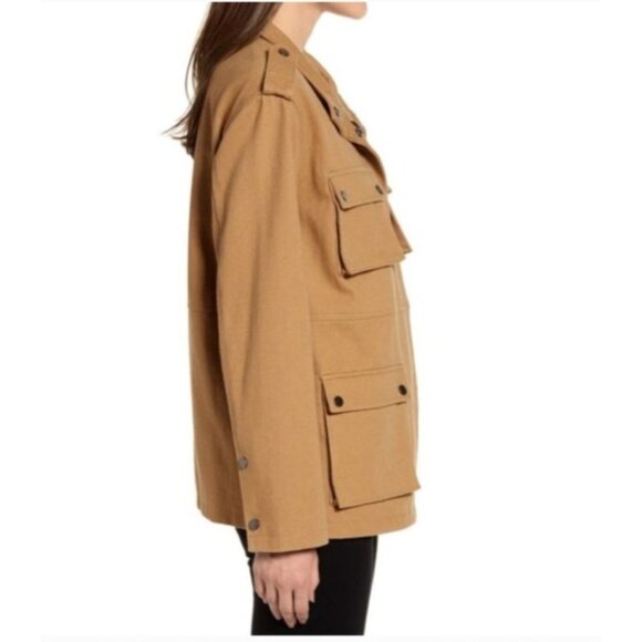 Avec Les Filles Cargo Pocket Utility Jacket Size Medium - Picture 5 of 9